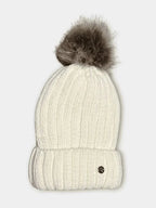 Cable-Knit Pom-Pom Beanie - Raion