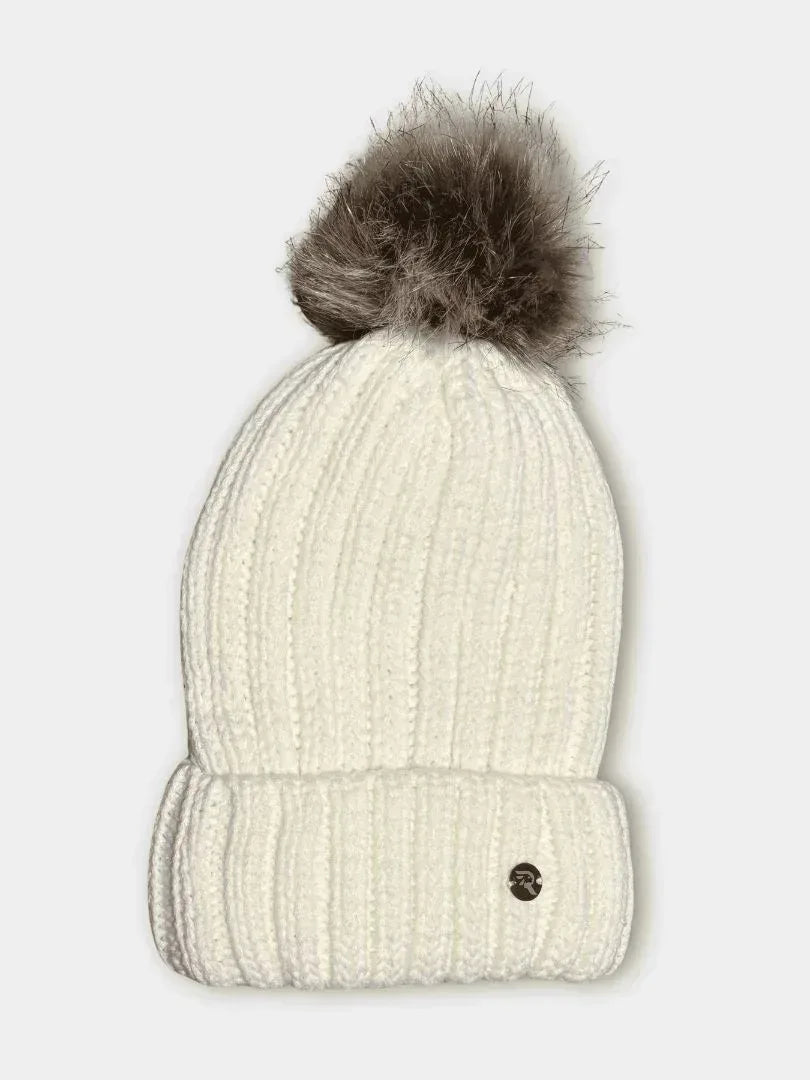Cable-Knit Pom-Pom Beanie - Raion