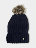 Cable-Knit Pom-Pom Beanie - Raion